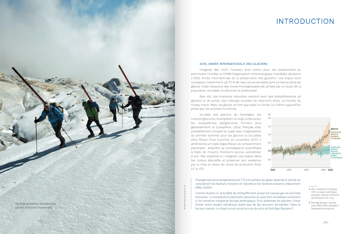 Aperçu du Livre Glaciers des Pyrénées - Portage balises d'ablation au glacier d'Ossoue